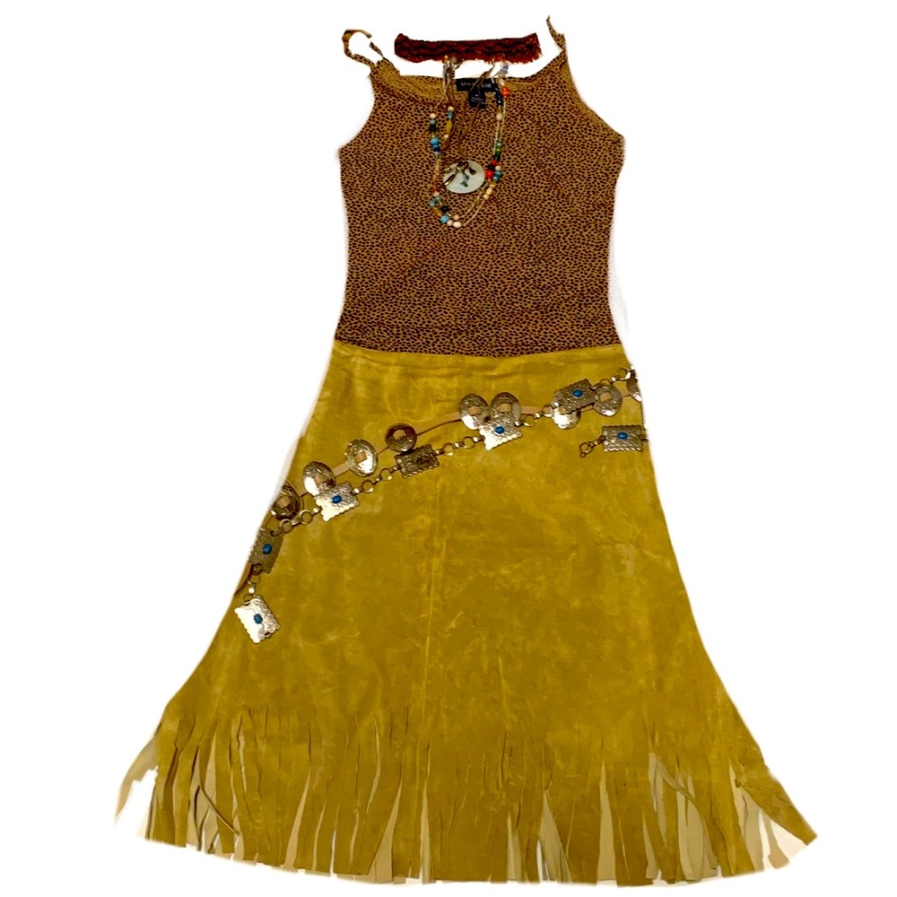 COSPLAY - Native American Princess (Skirt, belts,headband & jewelry ) Size 12